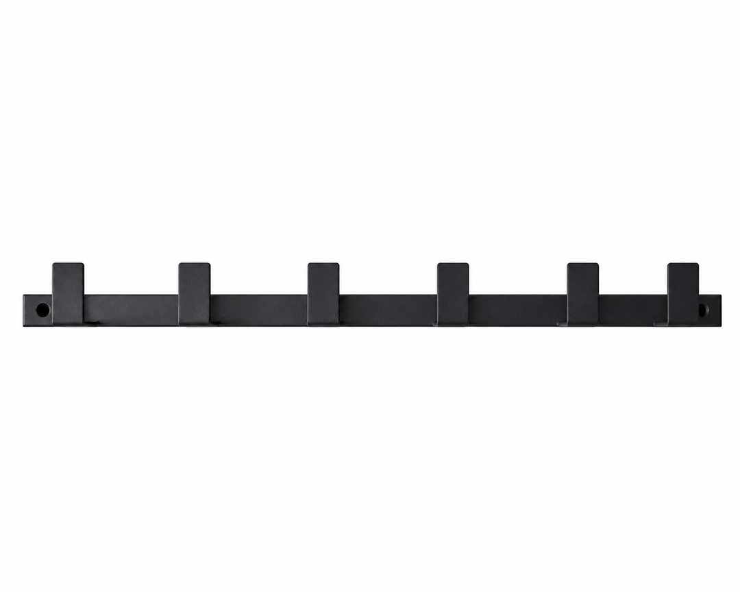 Wandgarderobe aus Metall mit 6 Haken | Verschiedene Farben | Im Loft-Stil | 69 × 5 cm