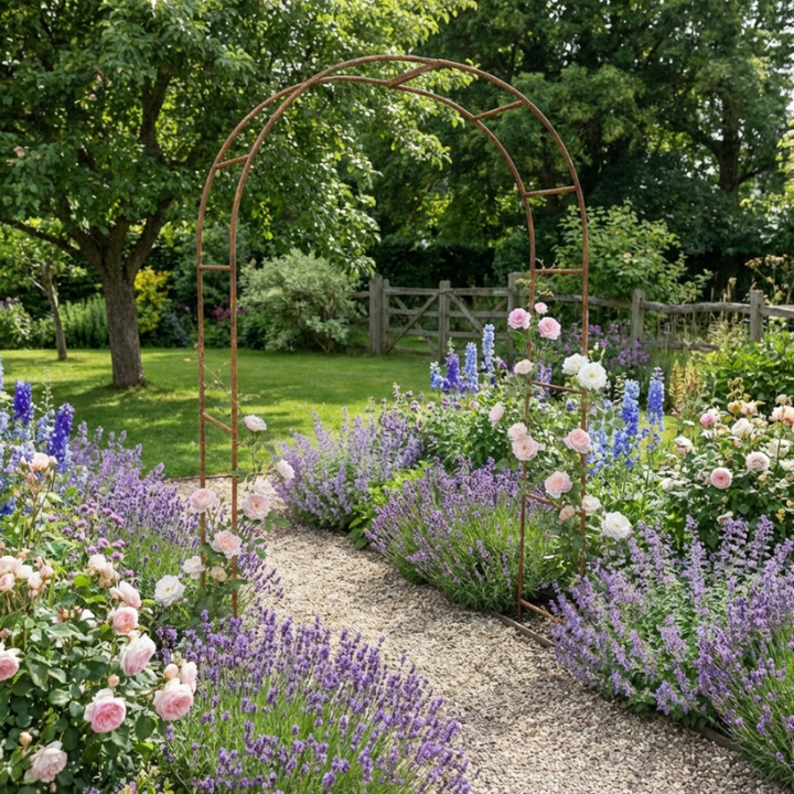 Metall Gartenbogen 240 × 150 cm Rostoptik