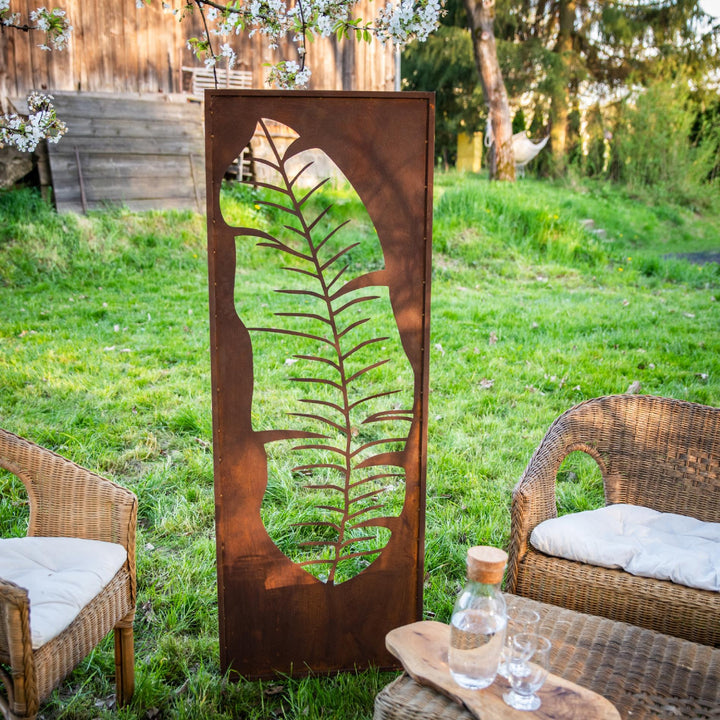 Sichtschutz Gartenpaneel Metall – Motiv Durchbrochenes Muster, 160 × 50 cm