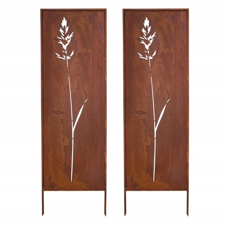 Sichtschutz Gartenpaneel Metall – Motiv Strauch, 160 × 50 cm