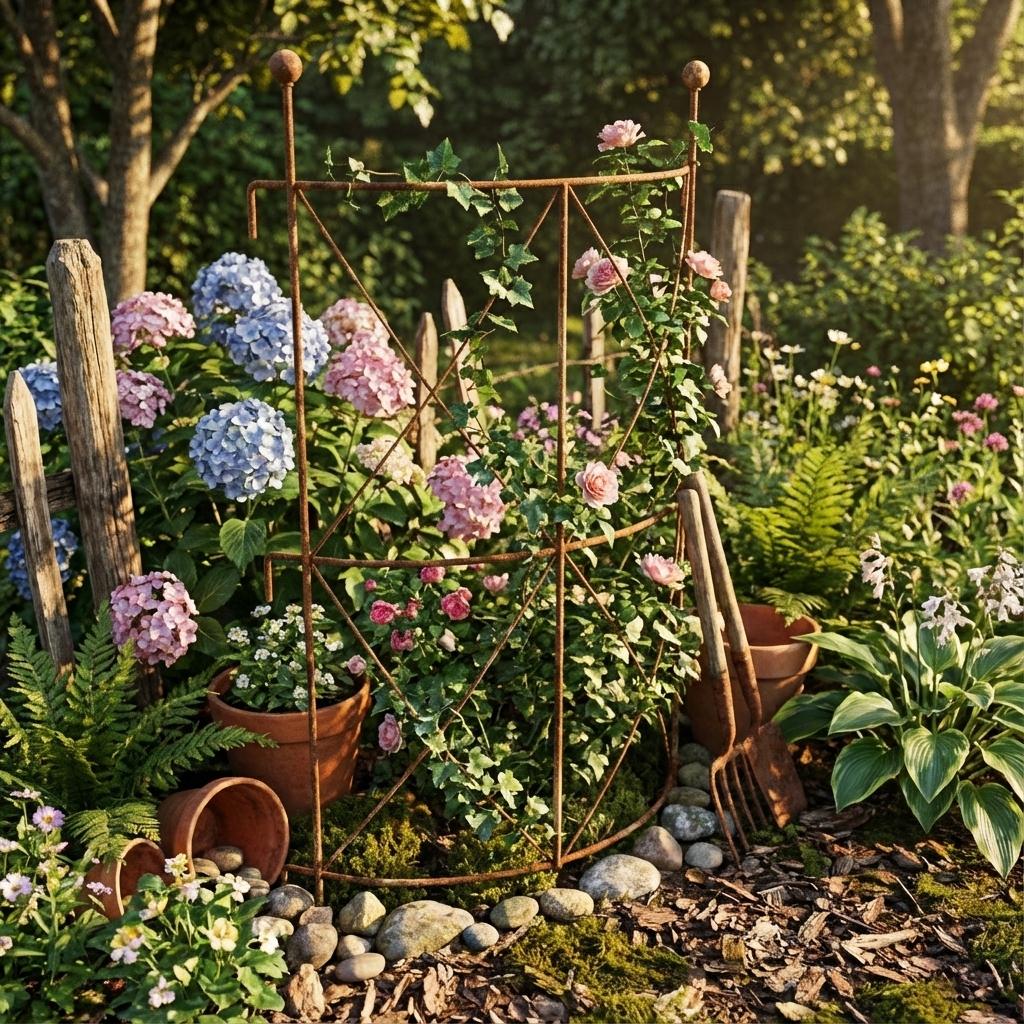 Staudenhalter aus Metall – Blumenhalter und Pflanzenstütze, 90 cm