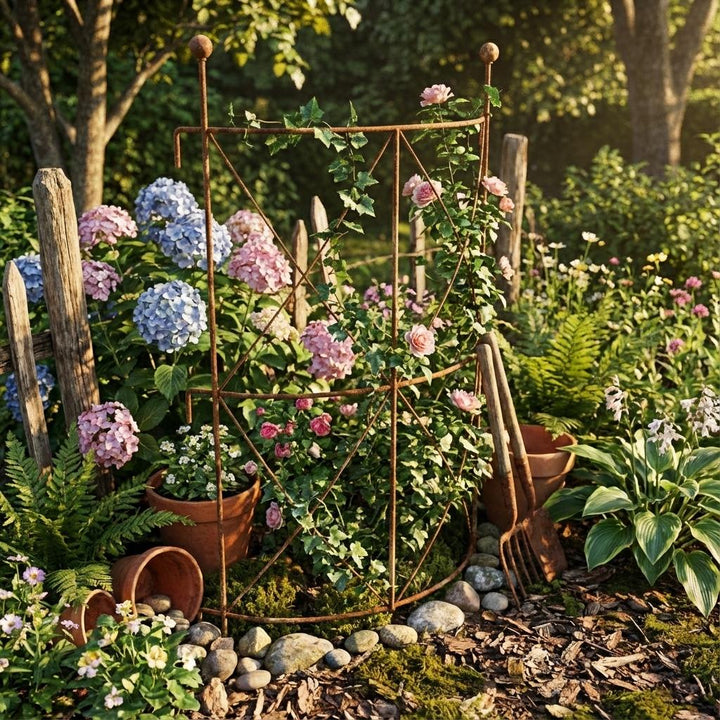 Staudenhalter aus Metall – Blumenhalter und Pflanzenstütze, 90 cm