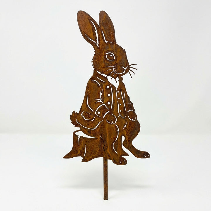 Gartenstecker „Hase Lord“ Osterdeko für Beet & Topf, 18 cm