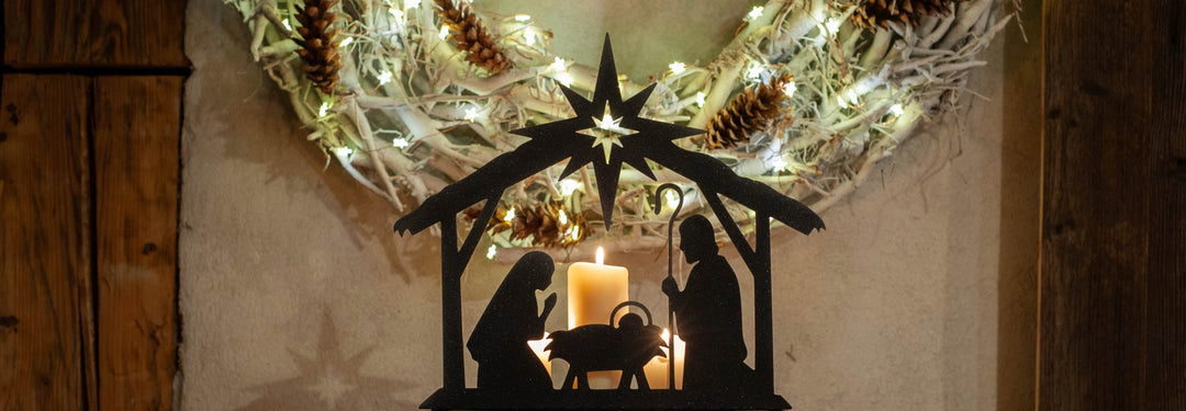 Weihnachtskrippe aus Metall – stilvolle Weihnachtsdekoration