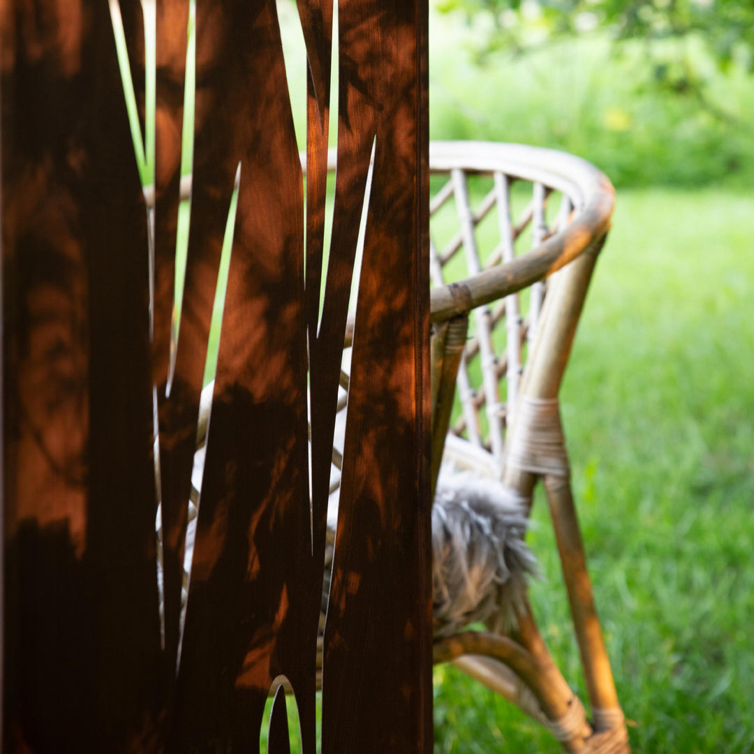 Sichtschutz Gartenpaneel Metall – Motiv Durchbrochenes Muster, 160 × 50 cm