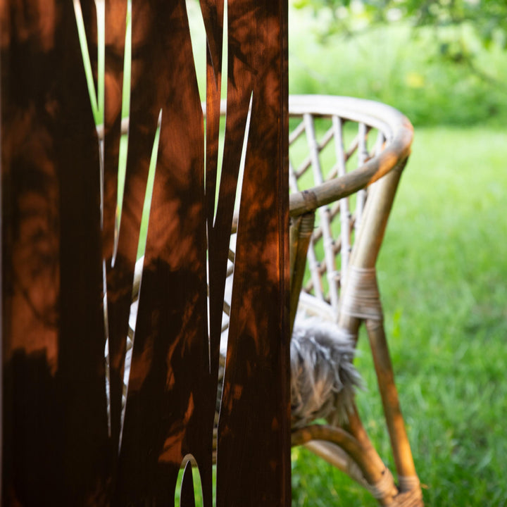 Sichtschutz Gartenpaneel Metall – Motiv Durchbrochenes Muster, 160 × 50 cm
