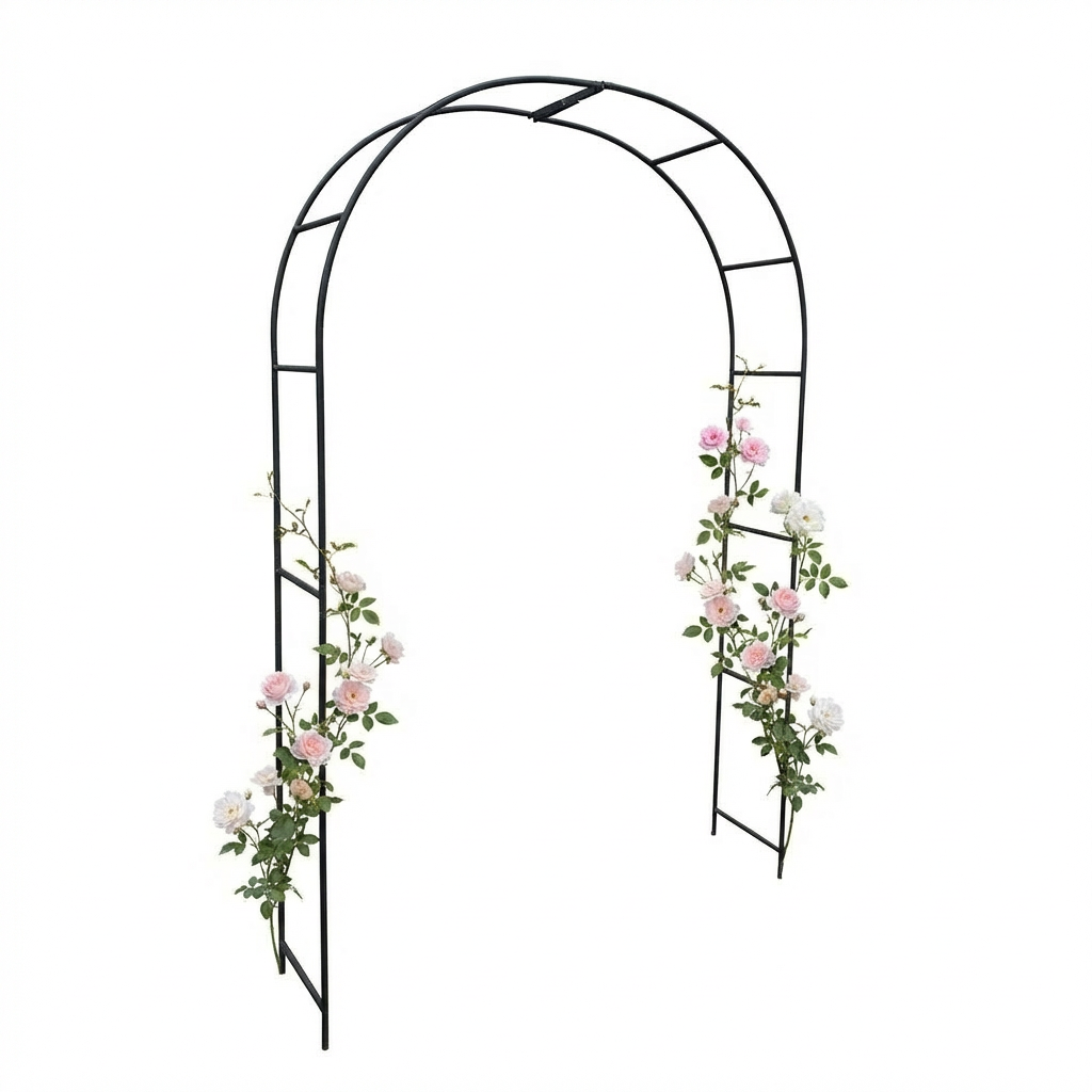 Rosenbogen Pergola aus Metall – Rankhilfe für Garten, 220 cm