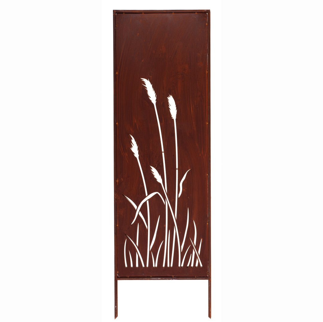 Sichtschutz Gartenpaneel Metall – Motiv Gras, 160 × 50 cm