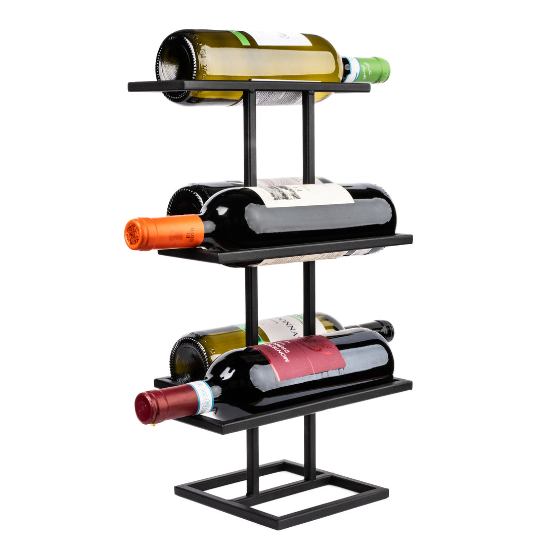 Freistehendes Weinregal aus Metall – Flaschenhalter für 5 Flaschen, 42 cm