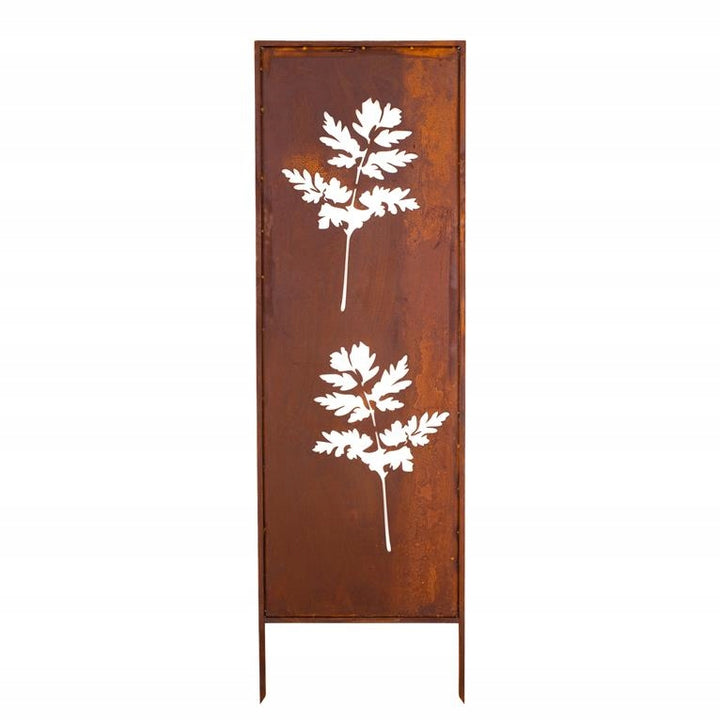 Sichtschutz Gartenpaneel Metall – Motiv Blumen, 160 × 50 cm