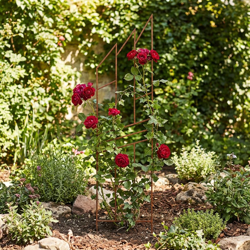 Staudenhalter aus Metall – Blumenhalter und Pflanzenstütze, 200 cm