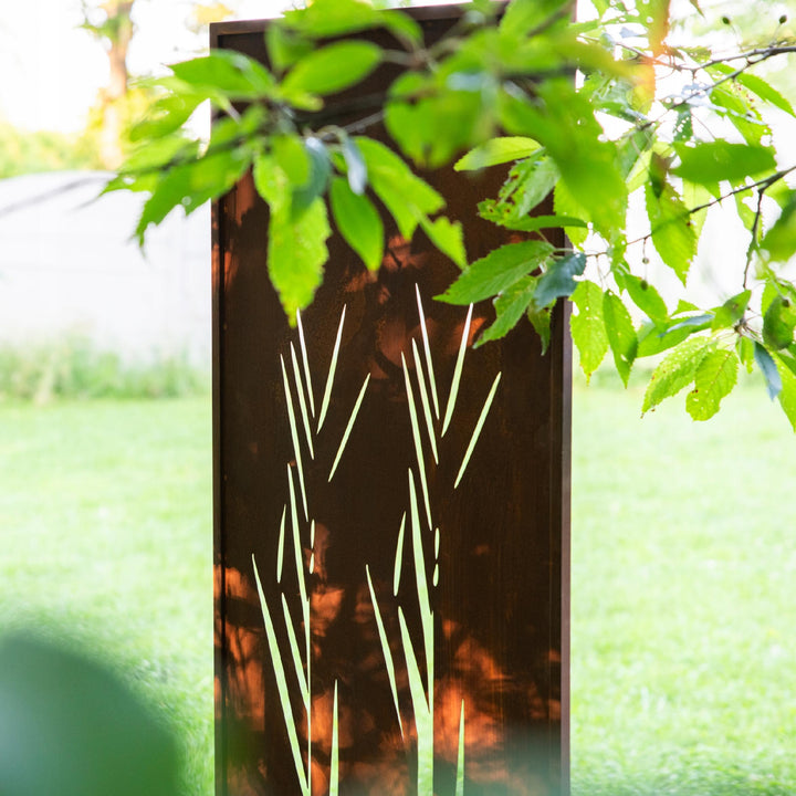 Sichtschutz Gartenpaneel Metall – Motiv Durchbrochenes Muster, 160 × 50 cm