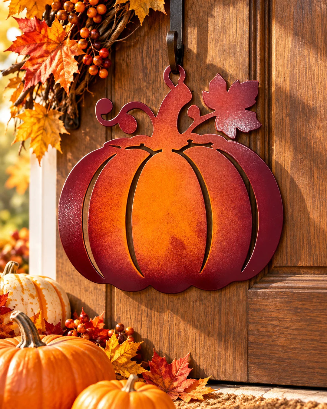 Metallanhänger KÜRBIS – farbenfrohe Herbst- und Halloween-Dekoration