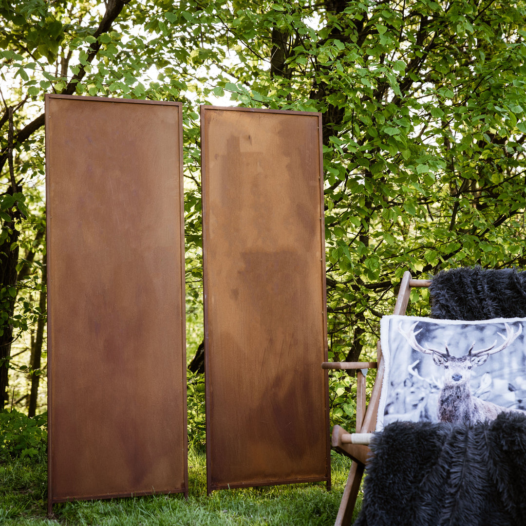 Sichtschutz Gartenpaneel Metall – Motiv Voll, 160 × 50 cm