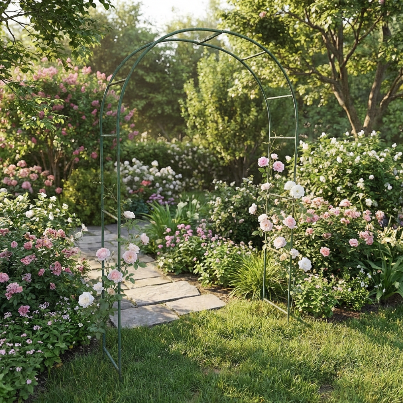 Metall Gartenbogen 240 × 150 cm Grün