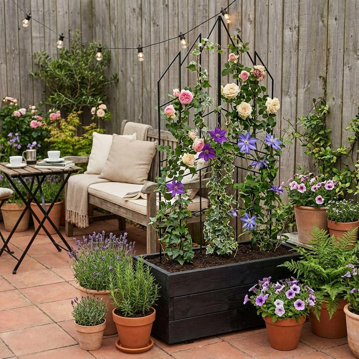 Staudenhalter aus Metall – Blumenhalter und Pflanzenstütze, 200 cm