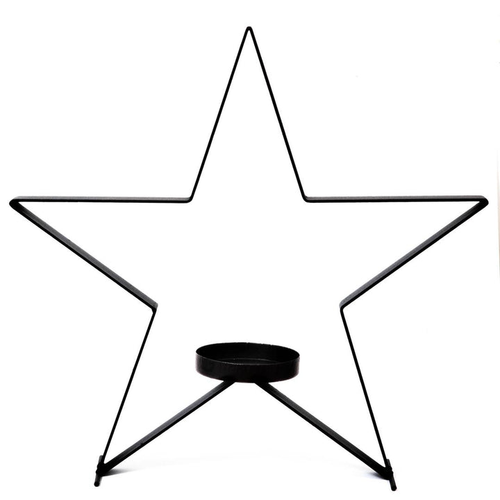 Metallkerzenhalter in Sternform, 51 cm