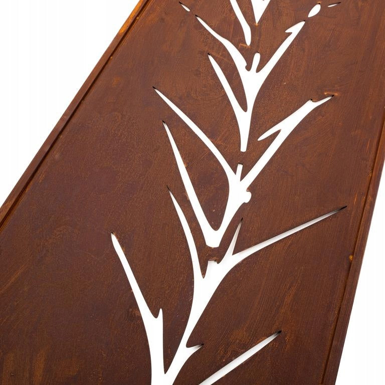 Sichtschutz Gartenpaneel Metall – Motiv Gras, 160 × 50 cm