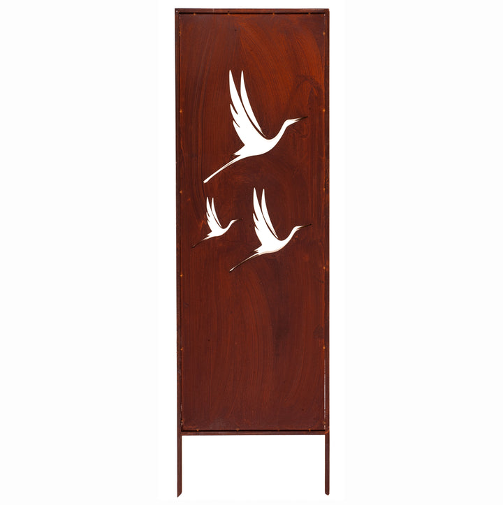Sichtschutz Gartenpaneel Metall – Motiv Vogel, 160 × 50 cm