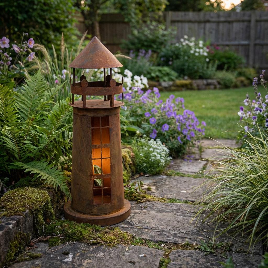 Leuchtturm Gartendekoration 50 cm, 50 cm