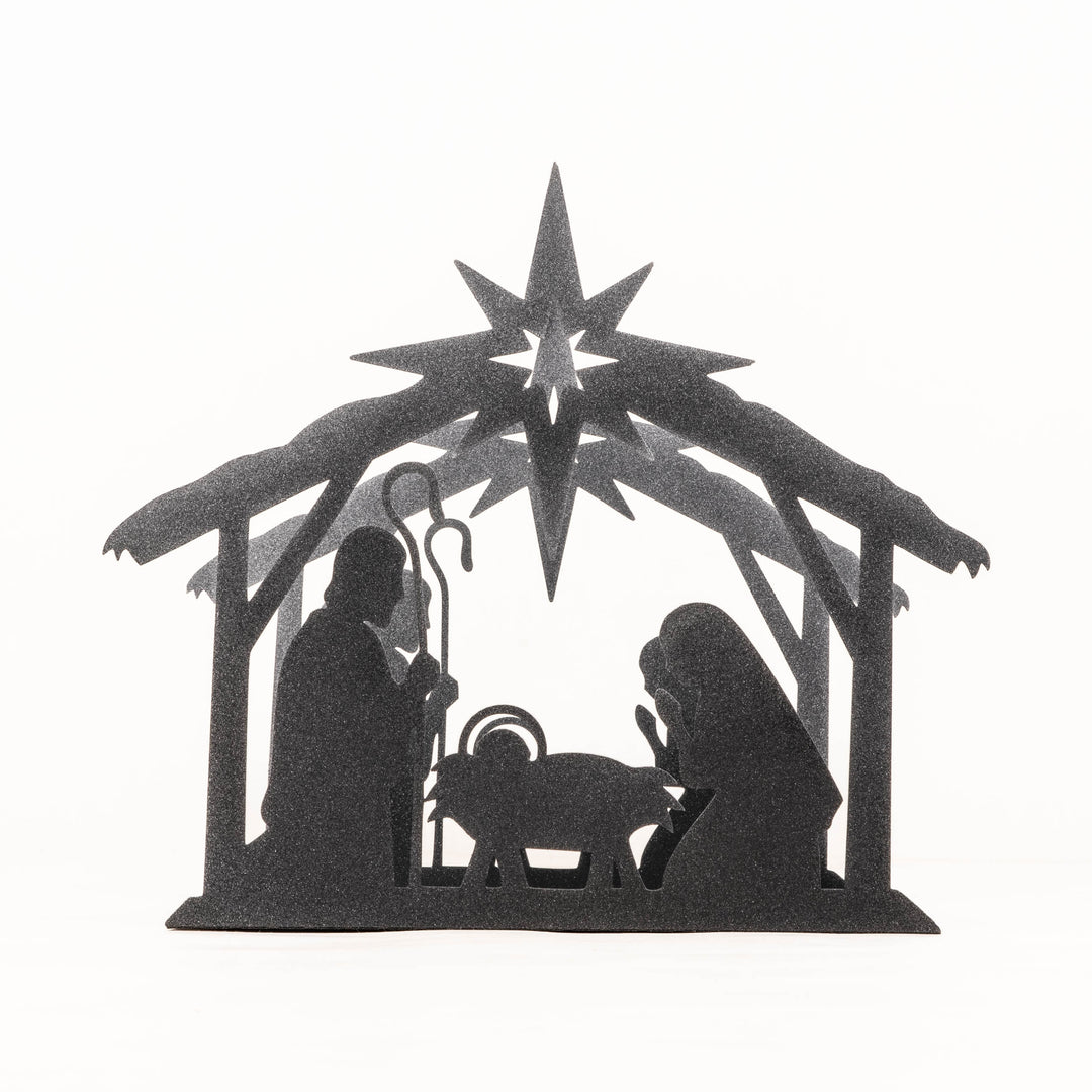 Weihnachtskrippe aus Metall – stilvolle Weihnachtsdekoration