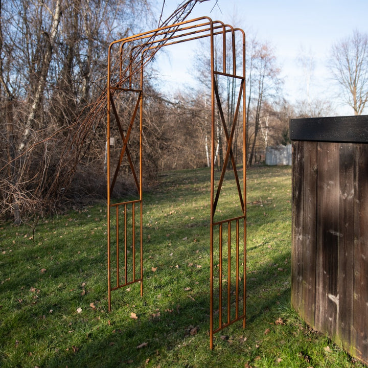 Rosenbogen Pergola aus Metall – Rankhilfe für Garten, 220 cm