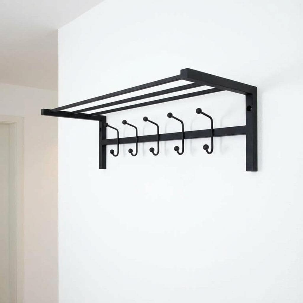 Wandgarderobe aus Metall mit Ablage – Funktionale Garderobe im modernen Design