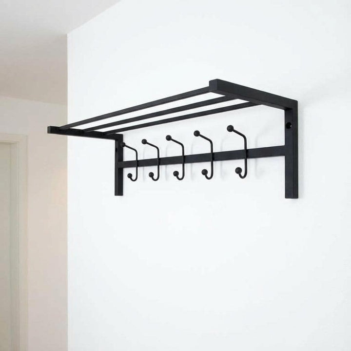 Wandgarderobe aus Metall mit Ablage – Funktionale Garderobe im modernen Design