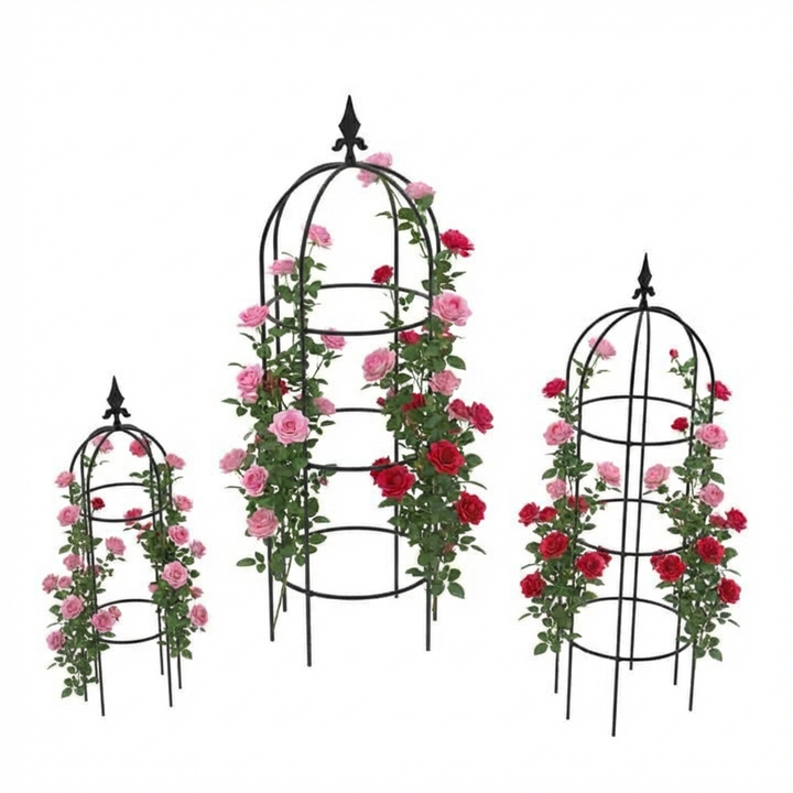 Staudenhalter aus Metall – Blumenhalter und Pflanzenstütze Rost