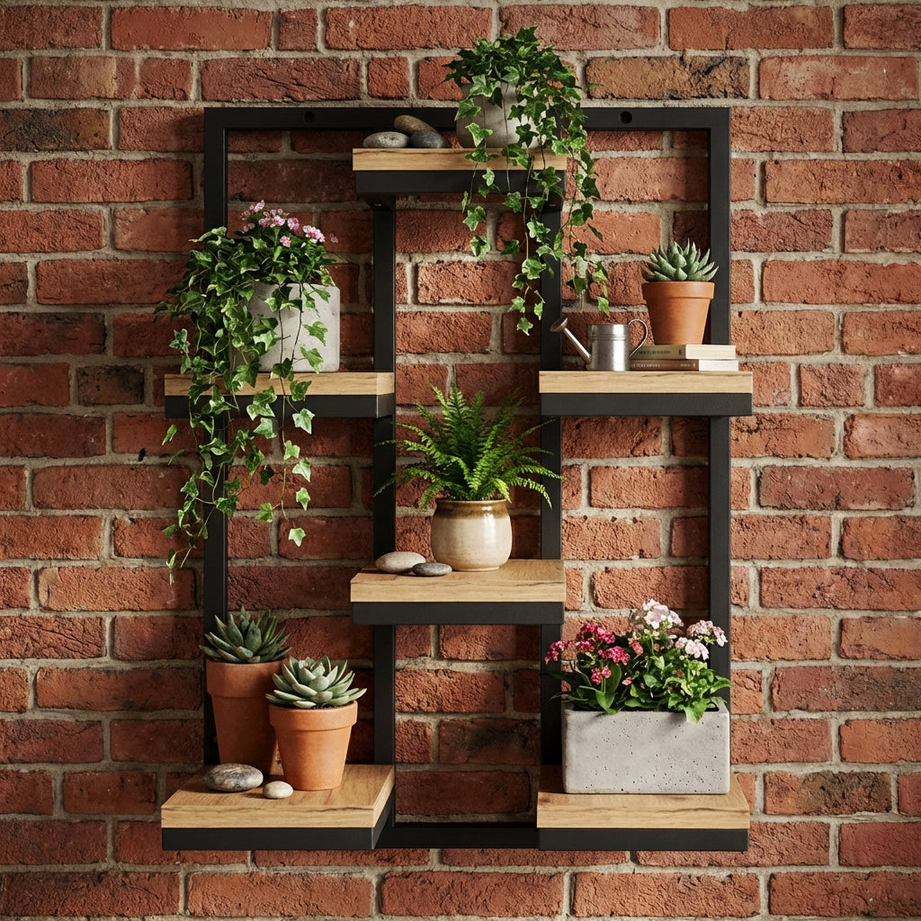 Blumenregal aus Metall – mehrstöckiges Pflanzenregal für Wand & Boden