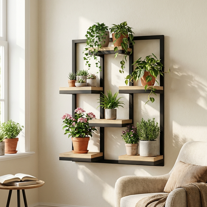 Blumenregal aus Metall – mehrstöckiges Pflanzenregal für Wand & Boden