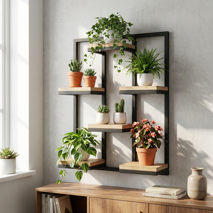 Blumenregal aus Metall – mehrstöckiges Pflanzenregal für Wand & Boden