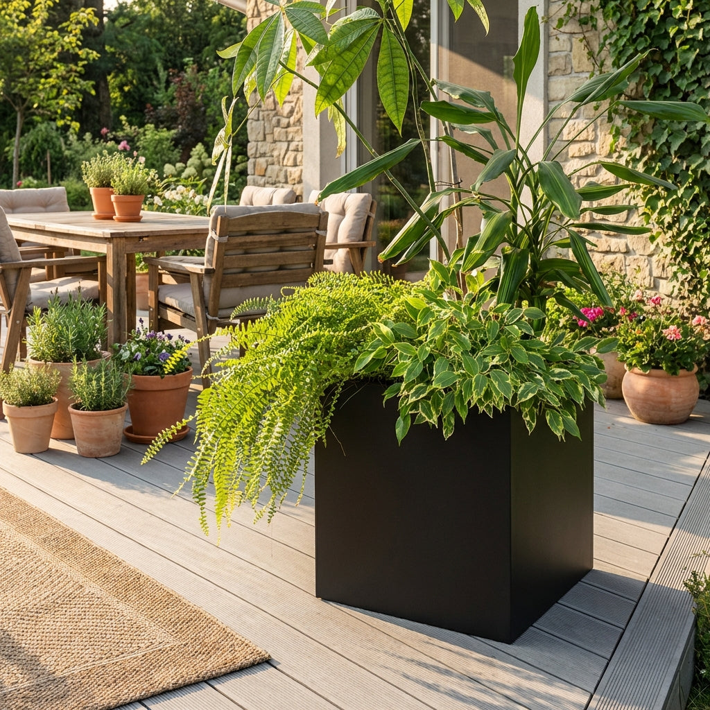 Blumentopf für Ständer – Metall Pflanzkübel für Outdoor