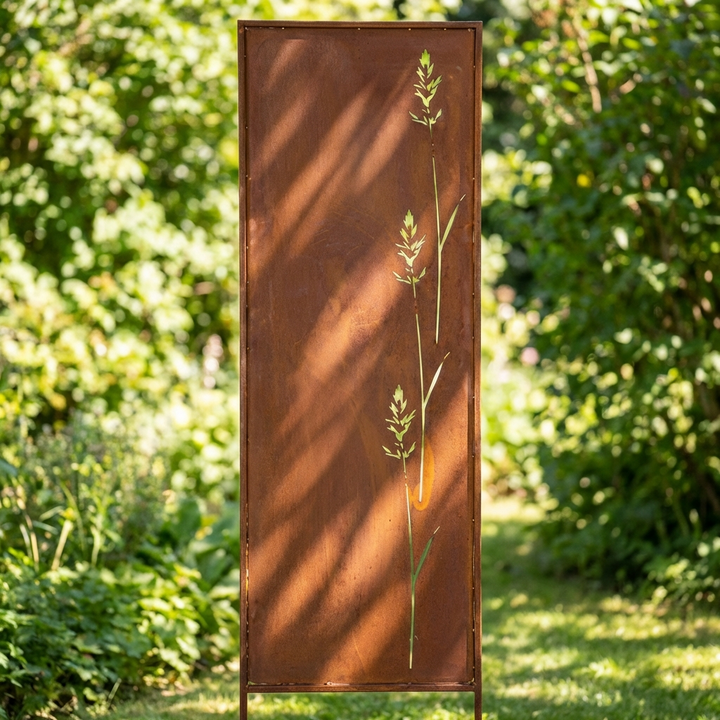 Sichtschutz Gartenpaneel Metall – Motiv Durchbrochenes Muster, 160 × 50 cm