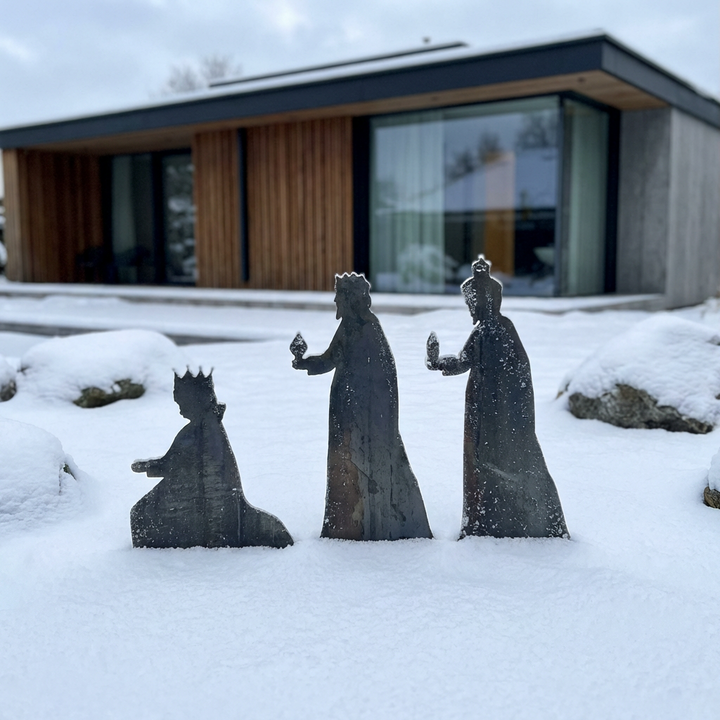Drei Könige Wanddekoration aus Metall – Weihnachtsdeko