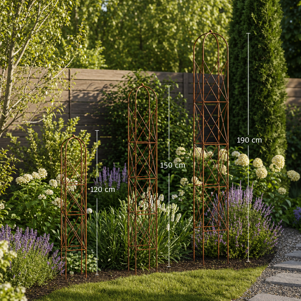 Staudenhalter aus Metall – Blumenhalter und Pflanzenstütze, Rost