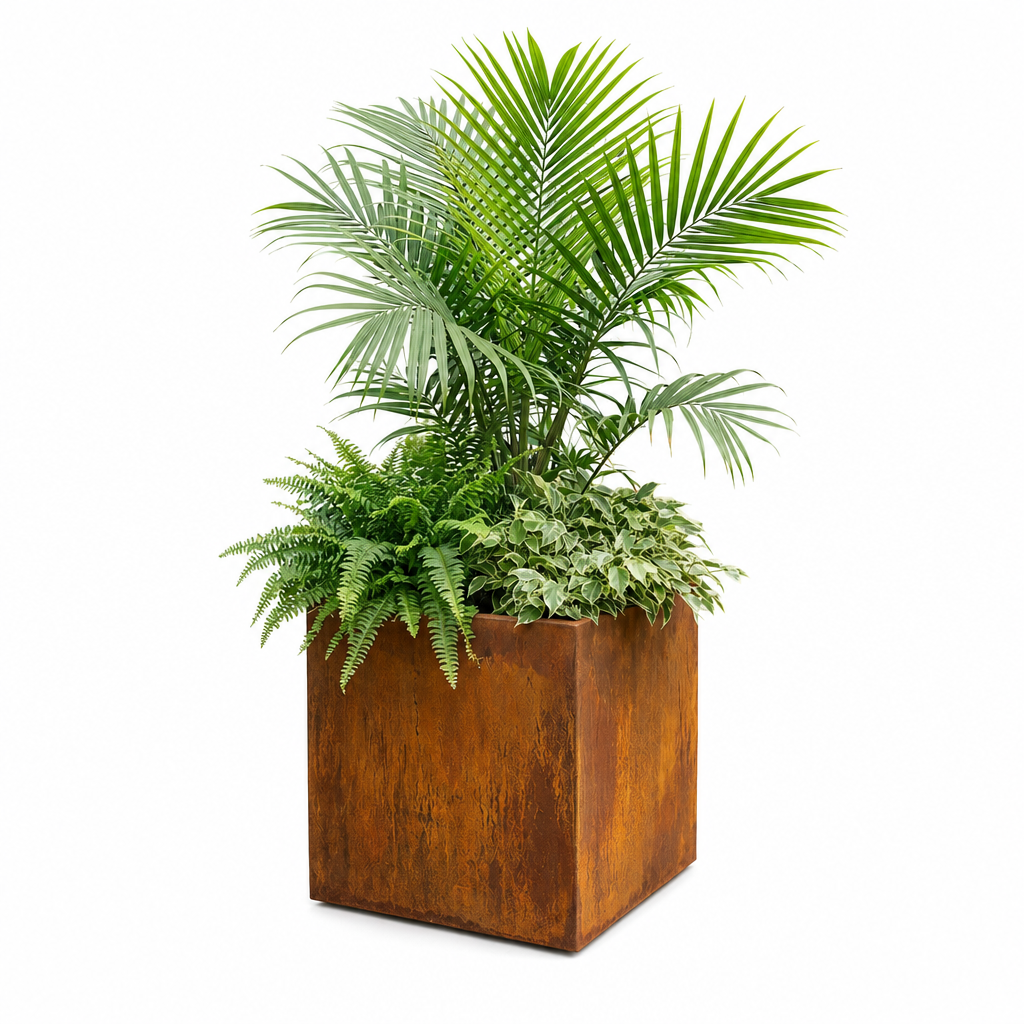 Blumentopf für Ständer – Metall Pflanzkübel für Outdoor, Rost