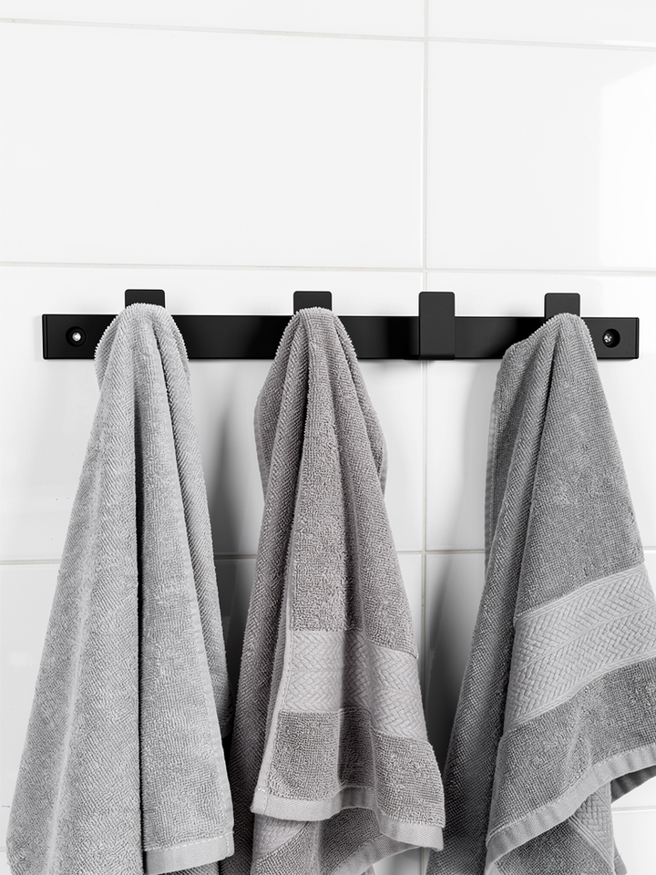 Wandgarderobe aus Metall mit 6 Haken | Verschiedene Farben | Im Loft-Stil | 69 × 5 cm