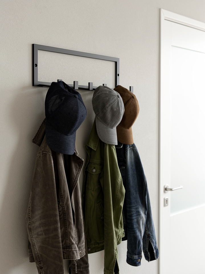 Wandgarderobe aus Metall mit Ablage | Handtuchregal und Garderobenhaken | Verschiedene Farben | Im Loft-Stil | 75 × 30 × 25 cm