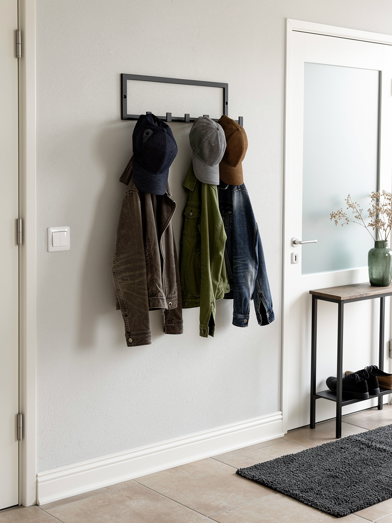 Wandgarderobe aus Metall mit Ablage | Handtuchregal und Garderobenhaken | Verschiedene Farben | Im Loft-Stil | 75 × 30 × 25 cm