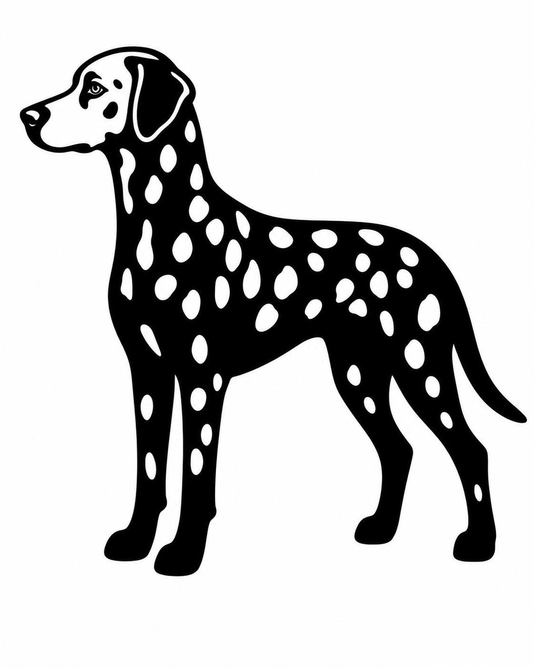 Edelrost Gartenstecker Dalmatiner - Hundesilhouette aus Metall